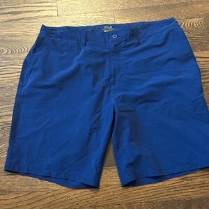 Polo by Ralph Lauren Men's Vibrant Blue Flat Front Shorts